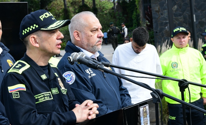 General Henry Yesid Bello Cubides en rueda de prensa