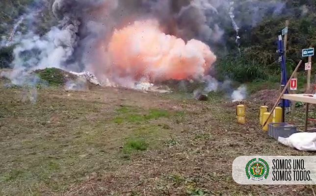 Destruidos 774 kilos de pólvora incautados en diferentes operativos durante el año 2020