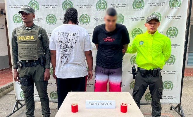 Capturados en custodia de funcionarios de la Policía Nacional