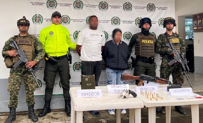 Seis automotores recuperados duarnte el procedimiento, capturados en custodia de funcionarios de la Seccional de Investigacion Criminal y Ejercito Nacional