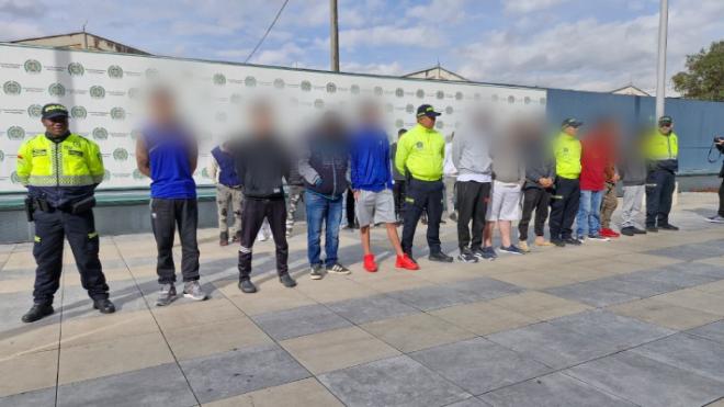  en el mes de septiembre la captura de más de 18 personas responsables de cometer diferentes homicidios en las diferentes localidades de la ciudad  de Bogotá