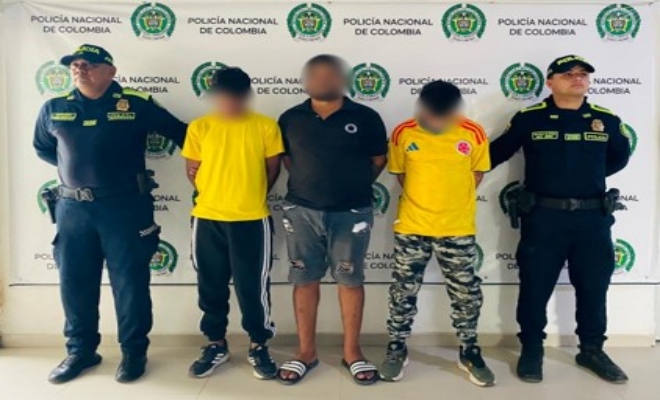 Policía Nacional capturó a tres personas señaladas de homicidio en Bosconia, Cesar