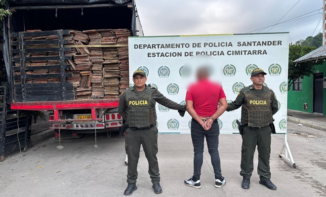 Capturado y madera incautada por aprovechamiento ilícito de los recursos naturales