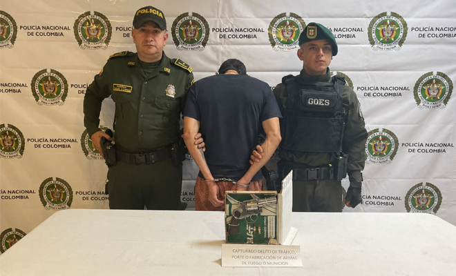 Capturado por porte ilegal de armas de fuego