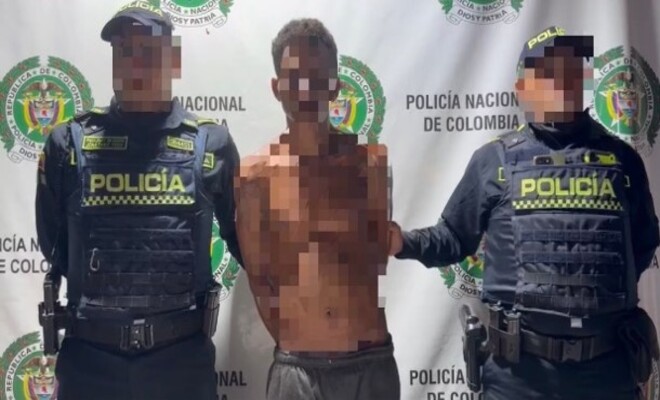 Persona capturada luego de cometer un hurto 