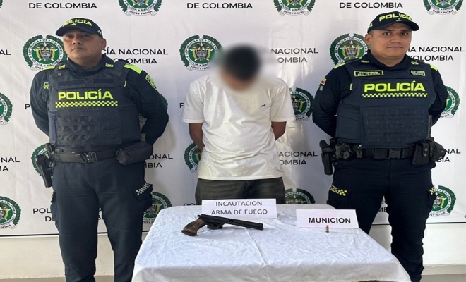 Capturan a hombre con arma de fuego artesanal 