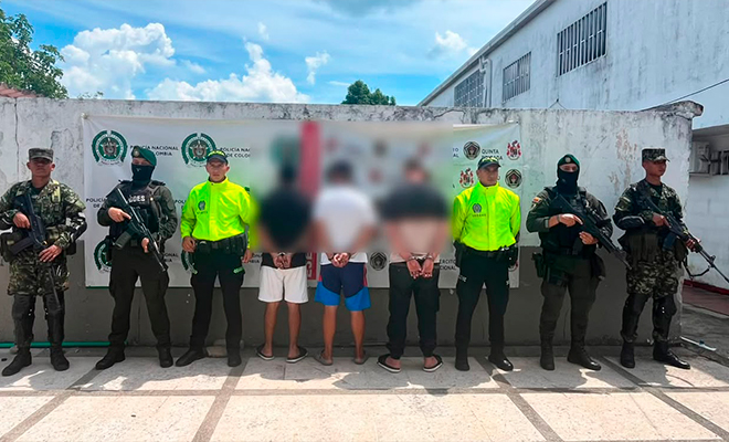 Captura de tres presuntos integrantes del componente criminal focalizado del Grupo Armado Organizado (GAO) Ej&eacute;rcito Gaitanista de Colombia (EGC), quienes delinquir&iacute;an en zona rural del municipio de Rionegro.