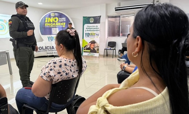 Socialización de herramientas prácticas para prevenir la extorsión y el secuestro.