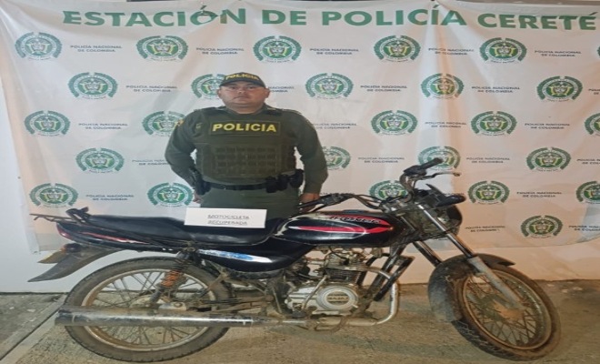 La Policía Metropolitana reporta 21 motos recuperadas en Cereté durante 2025, seis más que el año anterior.