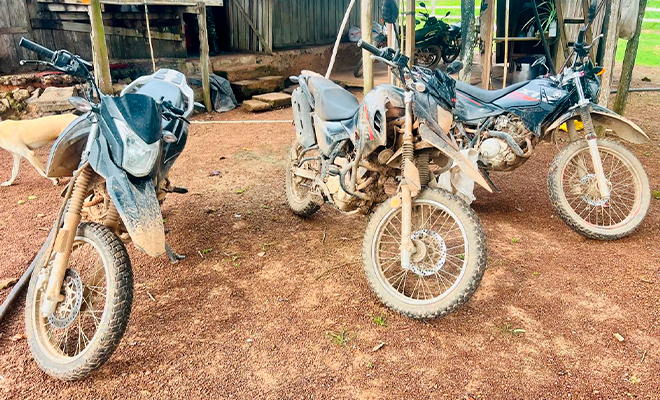 Tres motocicletas incautadas en la Operación Tokio, contra la Segunda Marquetalia.