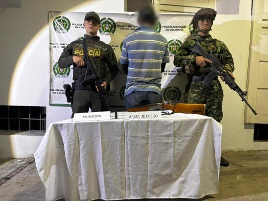 Polic&iacute;a Nacional captur&oacute; a un hombre por porte ilegal de arma de fuego en el corregimiento de Herrera