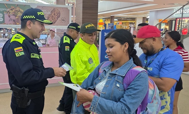 con actividad preventiva en el Centro Comercial Guatapurí