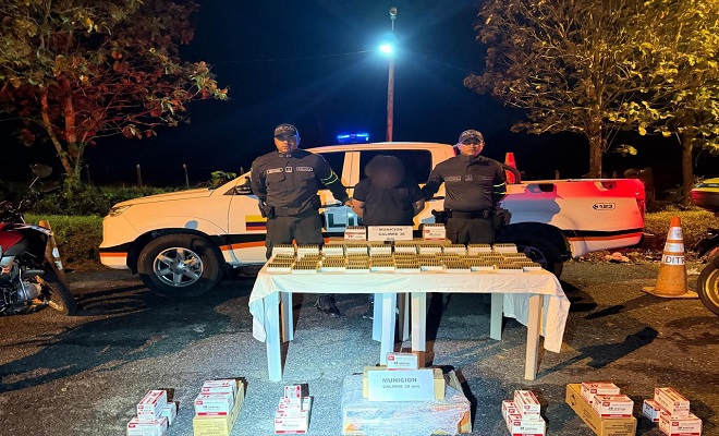 Policía captura a un hombre y logra la incautación de 2.500 cartuchos calibre 38mm en vías de Córdoba