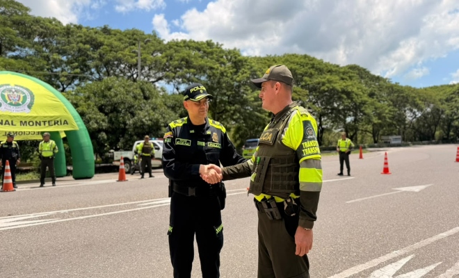 señor comandante de la metropolitana san jerónimo de montería y el señor capitán de transito y transporte 