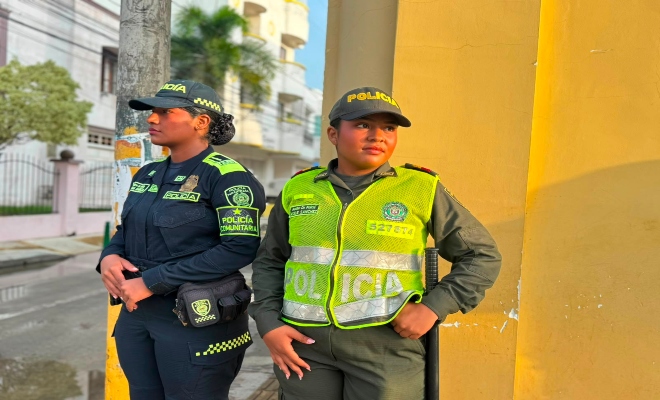 la Policía Nacional, a través del Grupo de Policía Comunitaria de la Estación de Policía Cereté, acompañó la carrera atlética