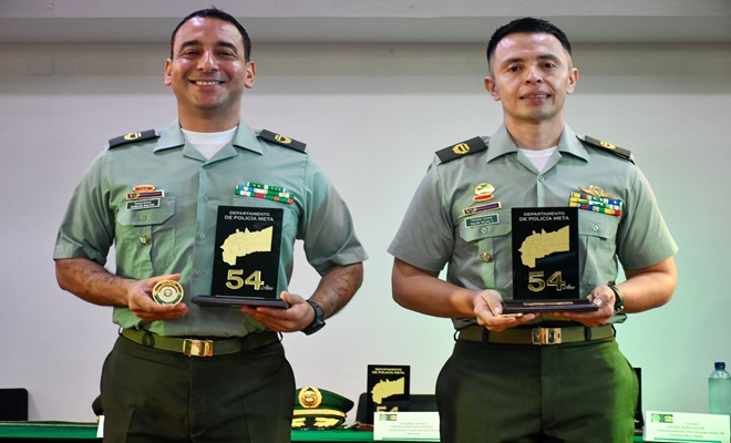 Reconocimiento al subcomandante y comandante operativo del Meta