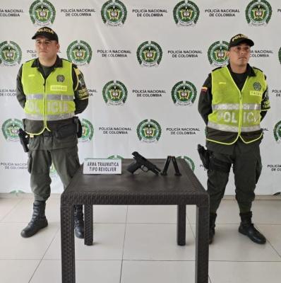 Arma traumática en Puerto López