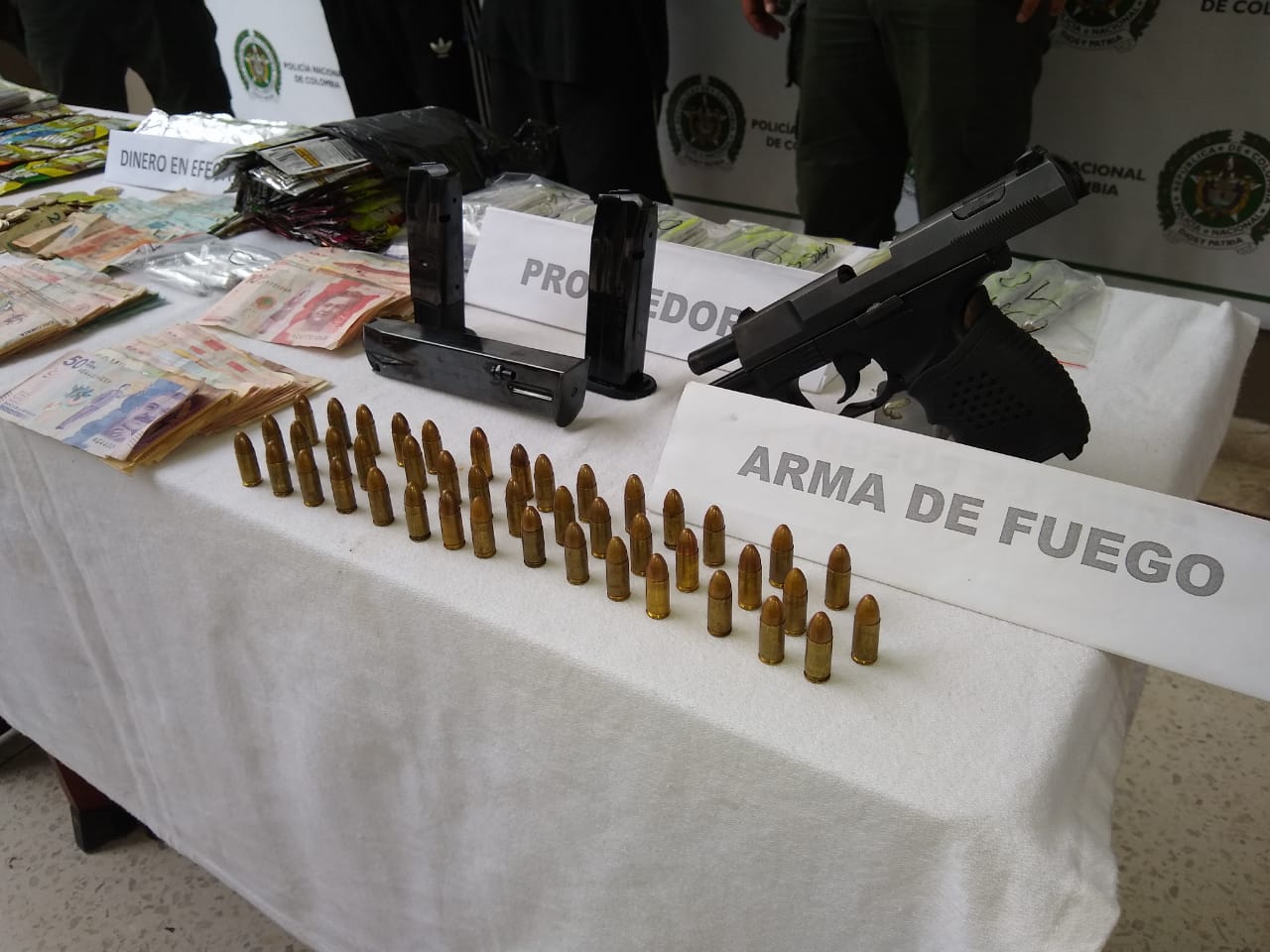 Armas de fuego y munición incautadas