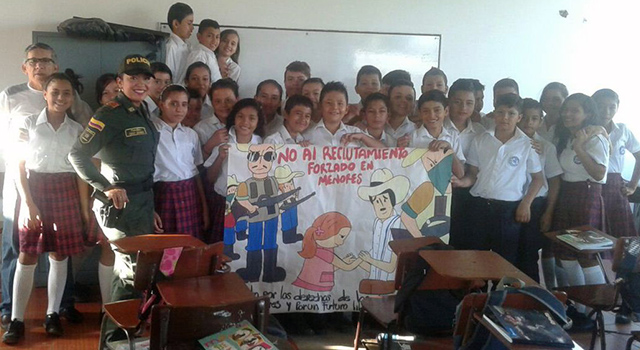 Con la estrategia-‘Basta aquí soy libre’-prevenimos a niños y niñas del Meta-policia