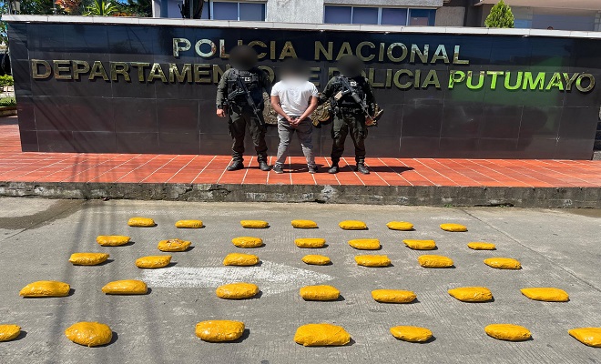 captura e incautación de pasta base de coca