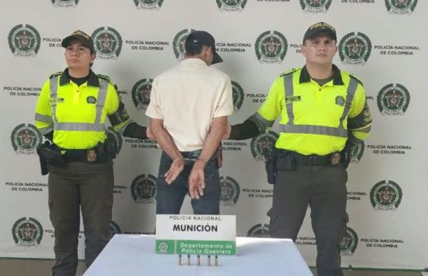 capturado por municiones por la seccional de transito guaviare 