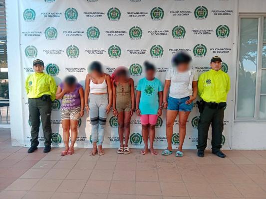 Policía captura cinco mujeres por trata de personas y concierto para delinquir en el Centro Histórico de Cartagena