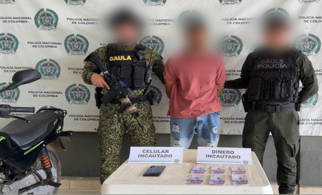 capturado por extorsión y uniformados