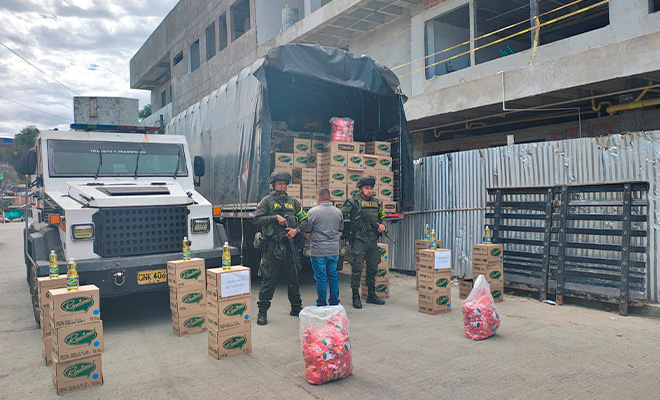 Un cargamento que habia sido hurtado en Chachagui Nariño fue recuperado en el Cauca.