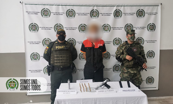 capturado municipio de bello por porte ilegal