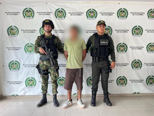 Capturado alias "Santana", requerido mediante orden judicial por el delito de extorsión 