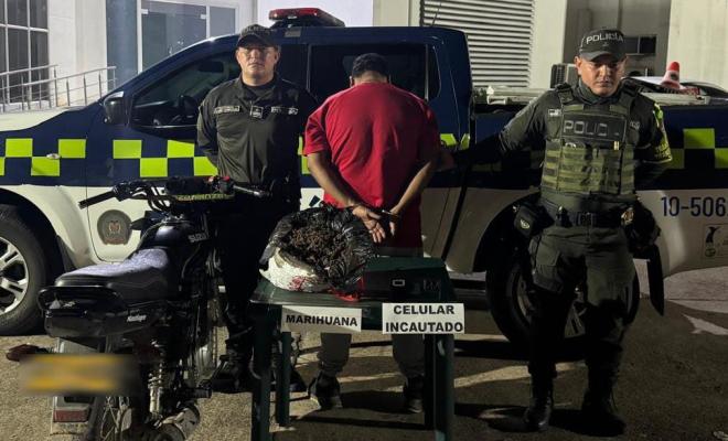 Capturado hombre con 3.000 gramos de marihuana en vía del Cesar