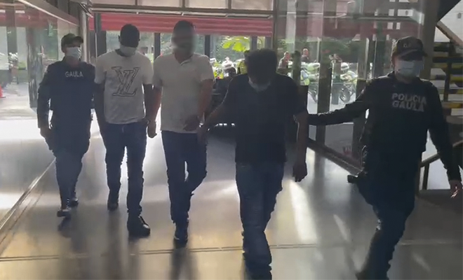 Capturados en Medellín por extorsión a comerciante 