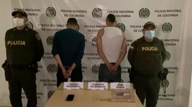 Capturamos dos hombres cuando le realizaron un hurto a un ciudadano