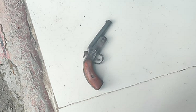 un hombre fue capturado en flagrancia con un arma de fuego