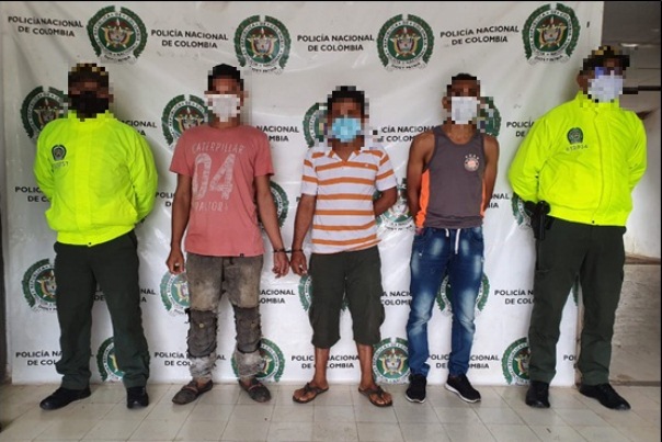 Capturamos a tres hombres por los delitos de hurto calificado y agravado