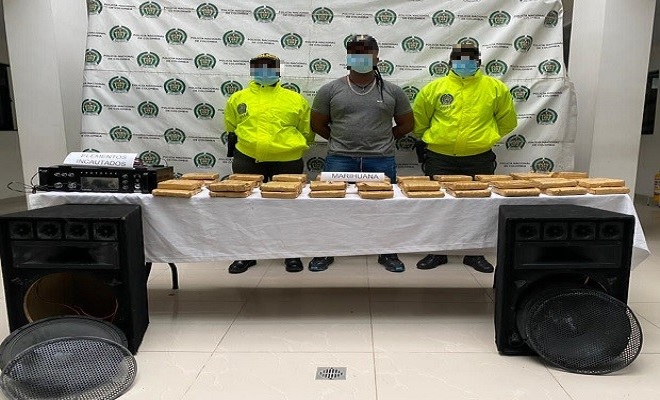 Capturamos un hombre en un hotel de Quibdó, con 20 kilogramos de marihuana