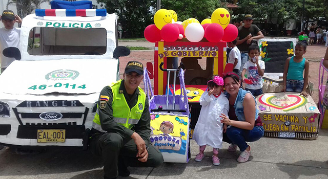 La Policía Nacional-celebró el mes de los niños-en 23 municipios del Meta