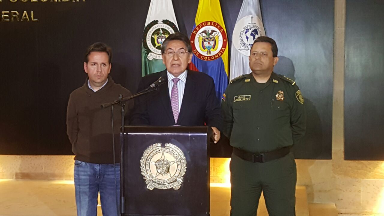 Director General de la Policía y Fiscal General de la nacion dando declaraciones