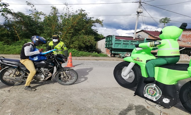 Con nuestra seccional de tránsito y transporte adelantamos campañas pedagógicas 