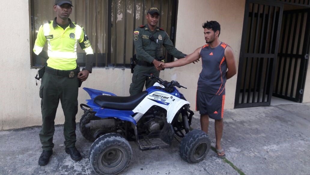 Policía Nacional recupera cuatrimoto luego de haber sido hurtada