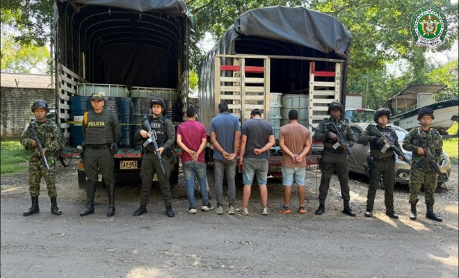 Capturadas cuatro personas e incautados 3.400 galones de diésel en operativo contra economías ilícitas
