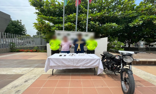 Policía Metropolitana de Cartagena desarticula banda ´Los Goyos´, cuando pretendían asaltar un establecimiento de celulares 