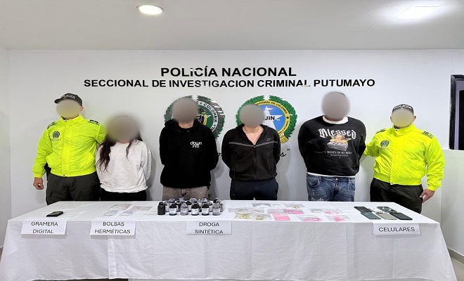 Cuatro personas capturas y presentaci&oacute;n de material alucin&oacute;genos incautados 