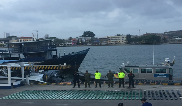 Incautados 1.303 kilos de cocaína en Colombia y Ecuador