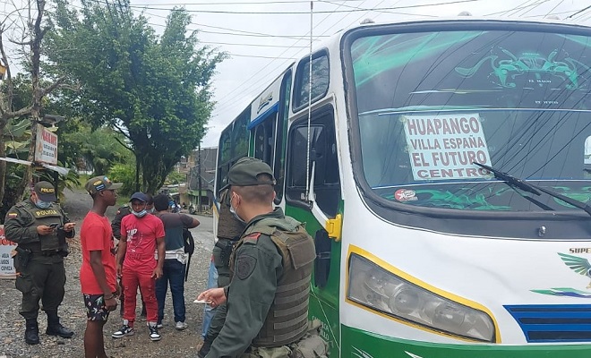 Efectuamos “plan buseta” en la zona norte de Quibdó