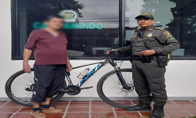 En una rápida reacción uniformados logran la recuperación de una bicicleta