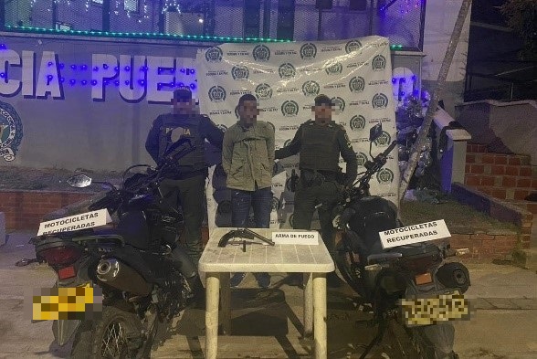 Una persona capturada y un aprehendido por el delito de fabricación, tráfico, porte o tenencia de armas de fuego