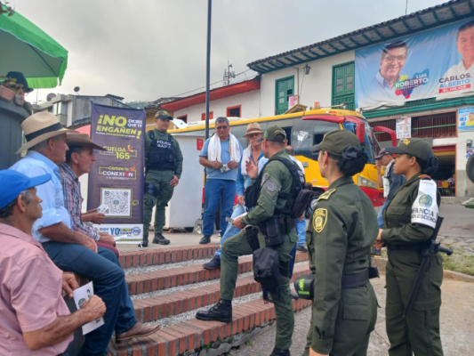 GAULA de la Policía en Caldas, adelanta campañas de prevención contra la extorsión
