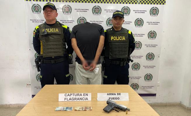 Con un arma de fuego, pretendía hurtar un ciudadano en la zona céntrica de la capital risaraldense