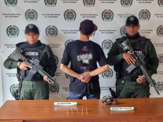 En el municipio de Dosquebradas se movilizaba con un arma de fuego tipo pistola